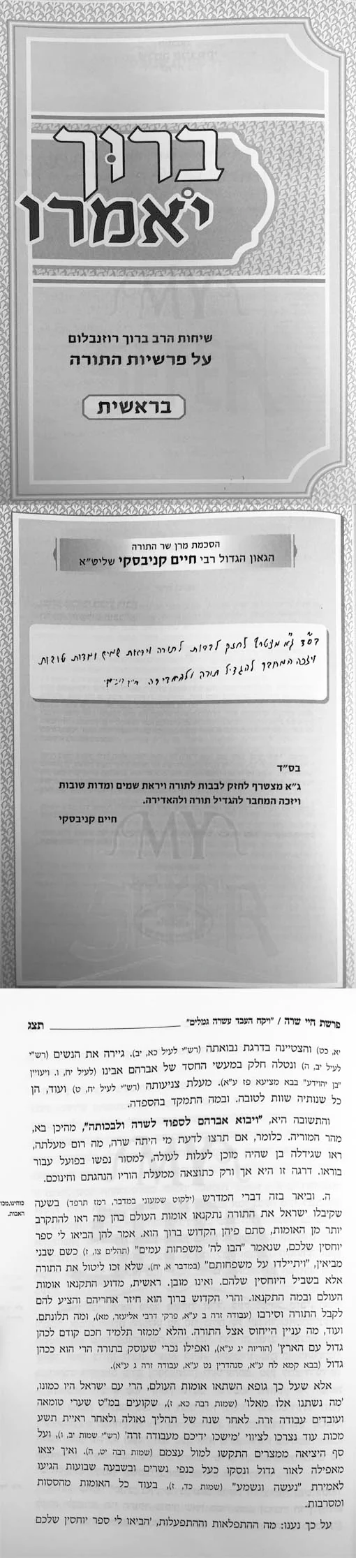 Baruch Yomeiru - Bresheet (Rabbi Baruch Rozenbloom)