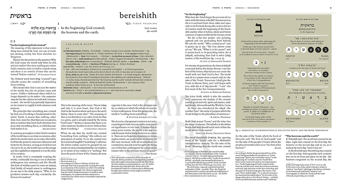 Book of Genesis with Commentary and Insights by 500 Sages and Mystics Hardcover - Image 7