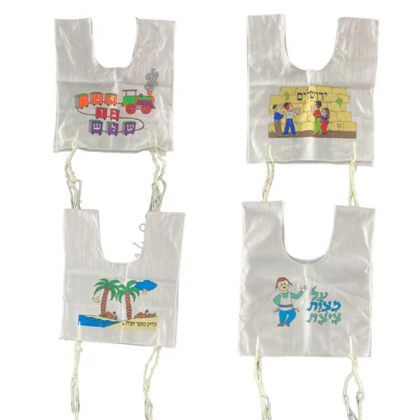 Childrens' Tzitzit Size 3 Assorted Pictures-- 10 Pack