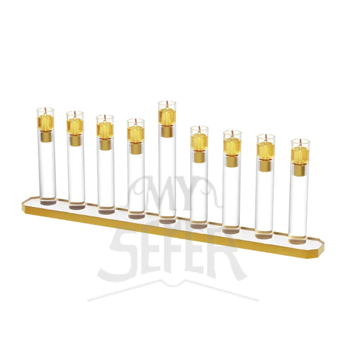 Tube Menorah - Gold