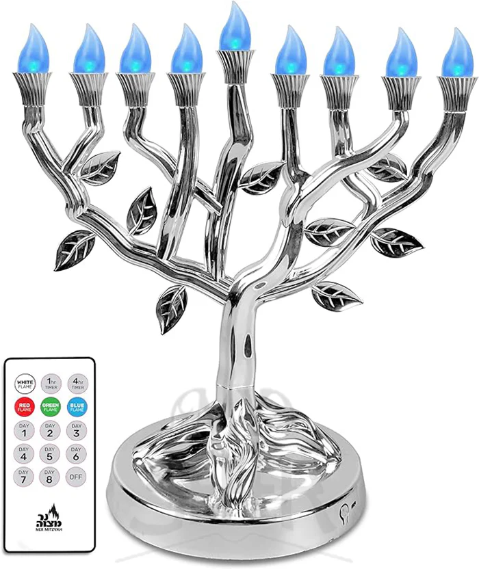 LED Hanukkah Menorah - Color Changing Tree of Life