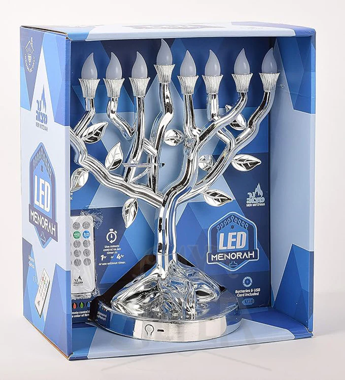LED Hanukkah Menorah - Color Changing Tree of Life - Image 2