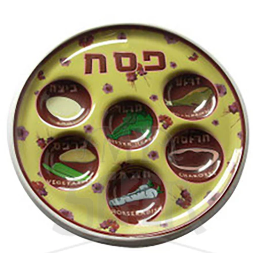 Disposable Seder Plate Flower - Plastic Pack of 100