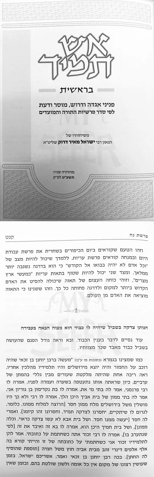 Esh Tamid al Sefer Bresheet : Rabbi Israel Meir Druk