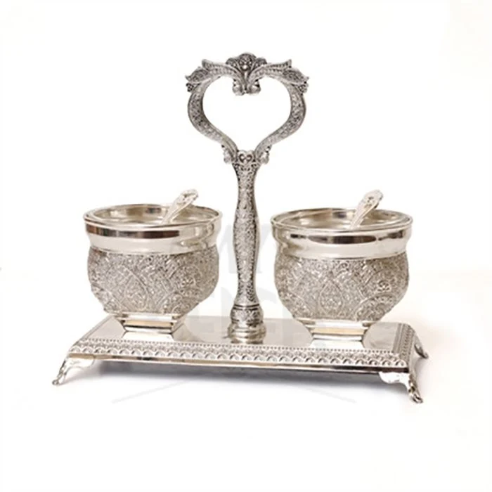 Filigree Open Salt & Pepper Cellars