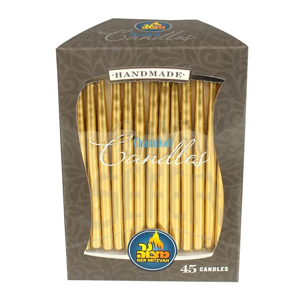 Metallic Gold Chanukah Candles