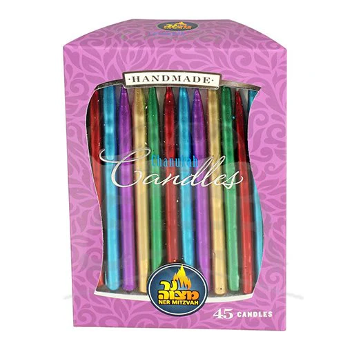 Metallic Multicolor Chanukah Candles