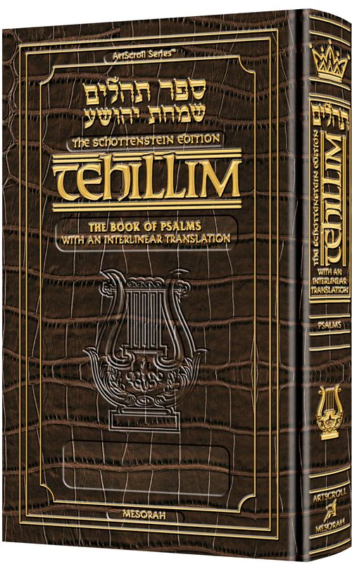 Schottenstein Ed Tehillim: Book of Psalms Interlinear Translation Leather Alligator - Image 2