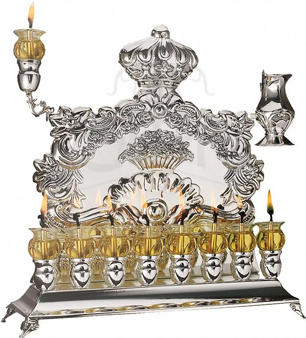 Silver Plated Wall Menorah