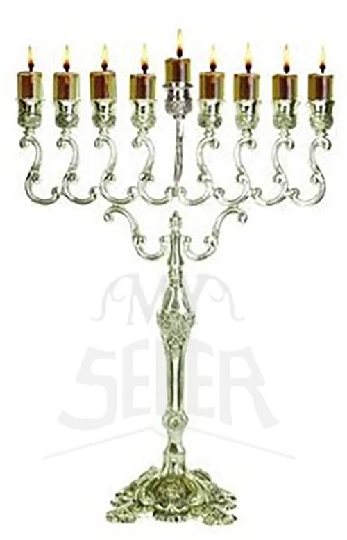 Silverplate Oil Menorah-13"