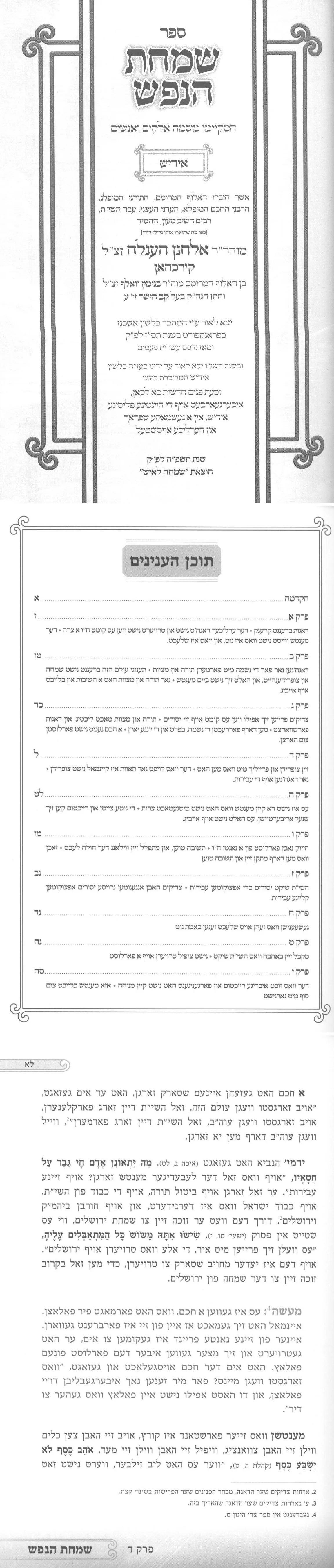 Simchas Hanefesh Yiddish / שמחת הנפש אידיש מהדורה חדשה ומפוארת מאוד - Image 2
