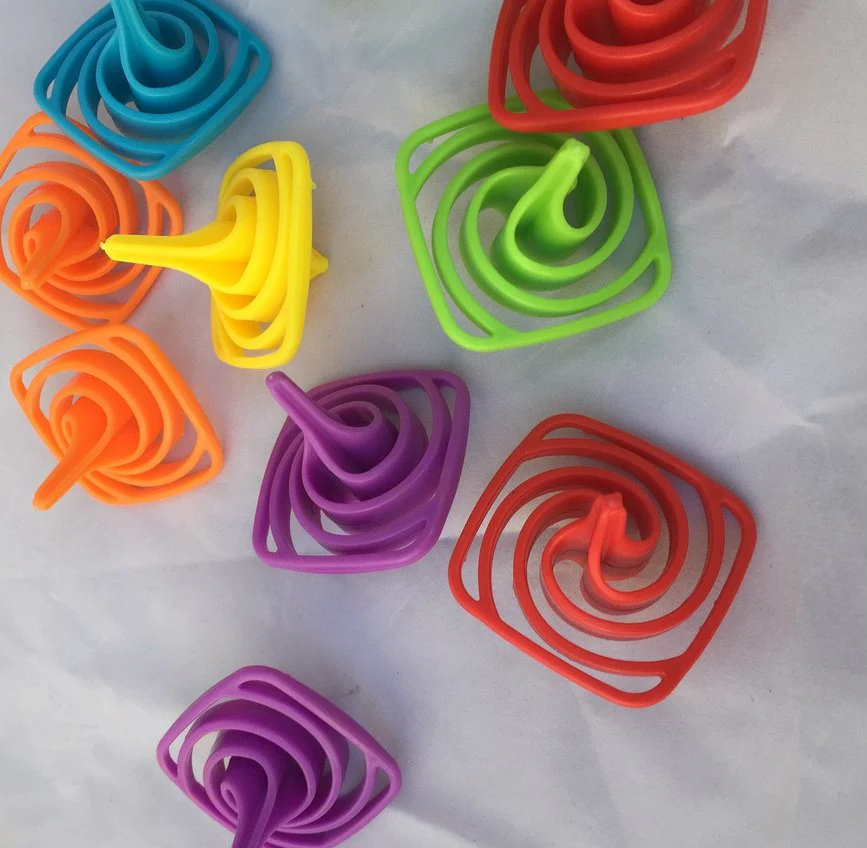 Spiral Spinning Dreidels Medium-- 12 Pack