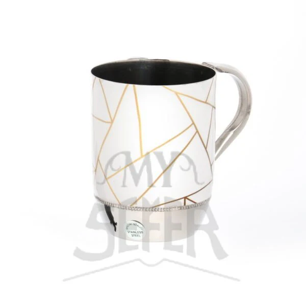 Stainless Steel Wash Cup-Gold White