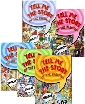 Tell me the Story of the Parsha - 5 Vol.set - Plastic pages